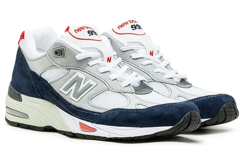 New Balance 991 Grey Navy Red