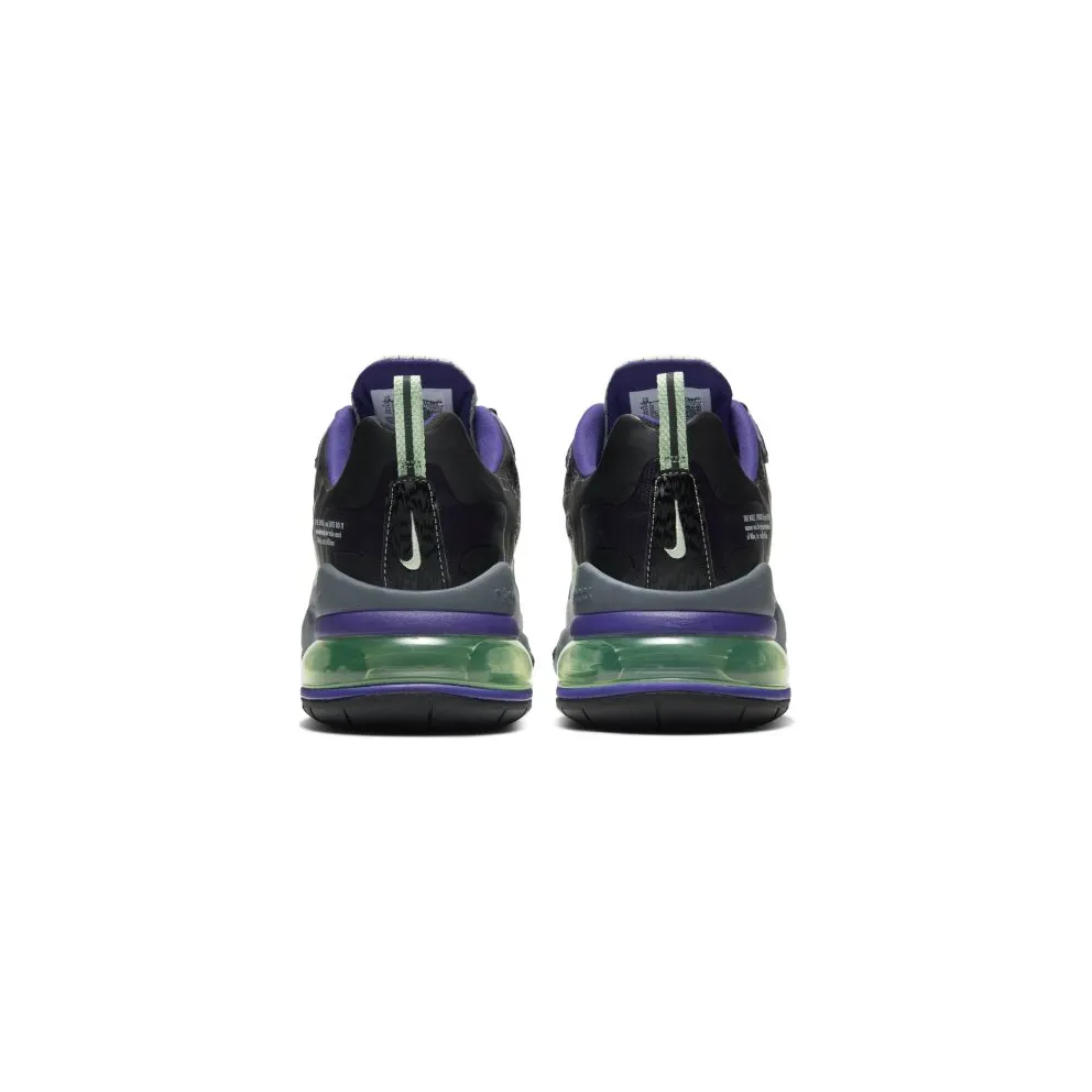 Nike Air Max 270 React Future Swoosh Black/Cool Grey-Court Purple-Vapor Green (CT1617-001)