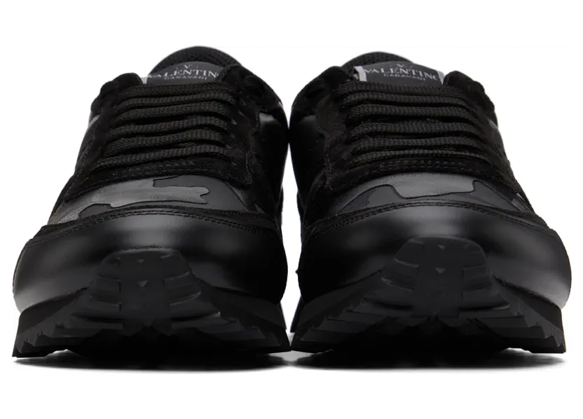 Valentino Garavani Black Camouflage Rockrunner Sneakers (XY2S0723NSD) (2)