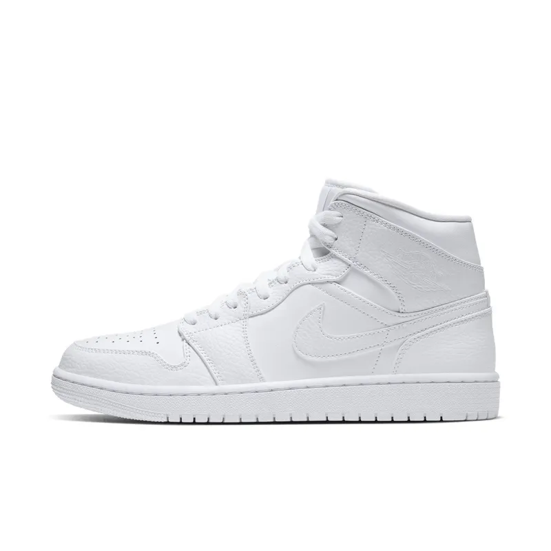 Air Jordan 1 Mid Triple White 2.0 (2020) (554724-130)