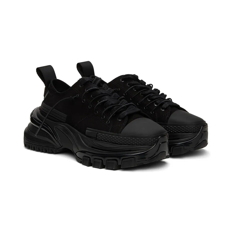Wooyoungmi Black Double Lace Low-Top (W221SU02)