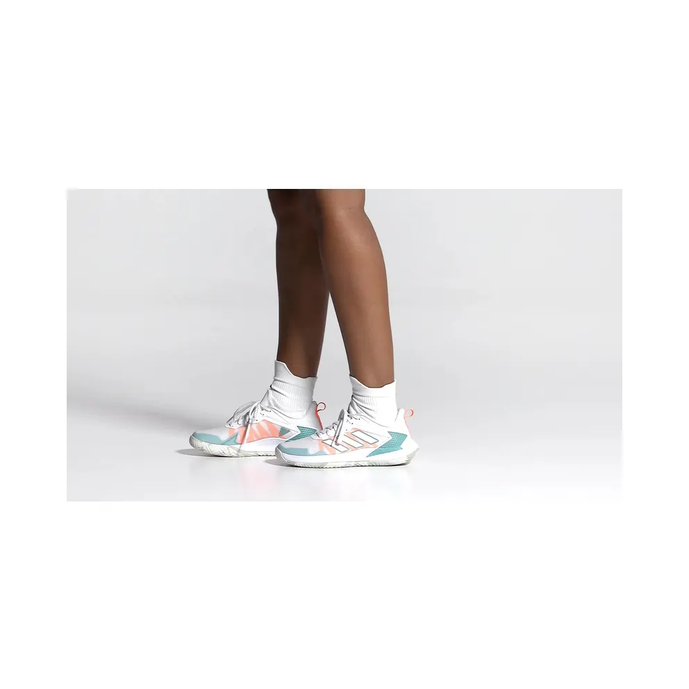Adidas Defiant Speed Tennis Shoes Cloud White / Cloud White / Mint Ton (GV9528)