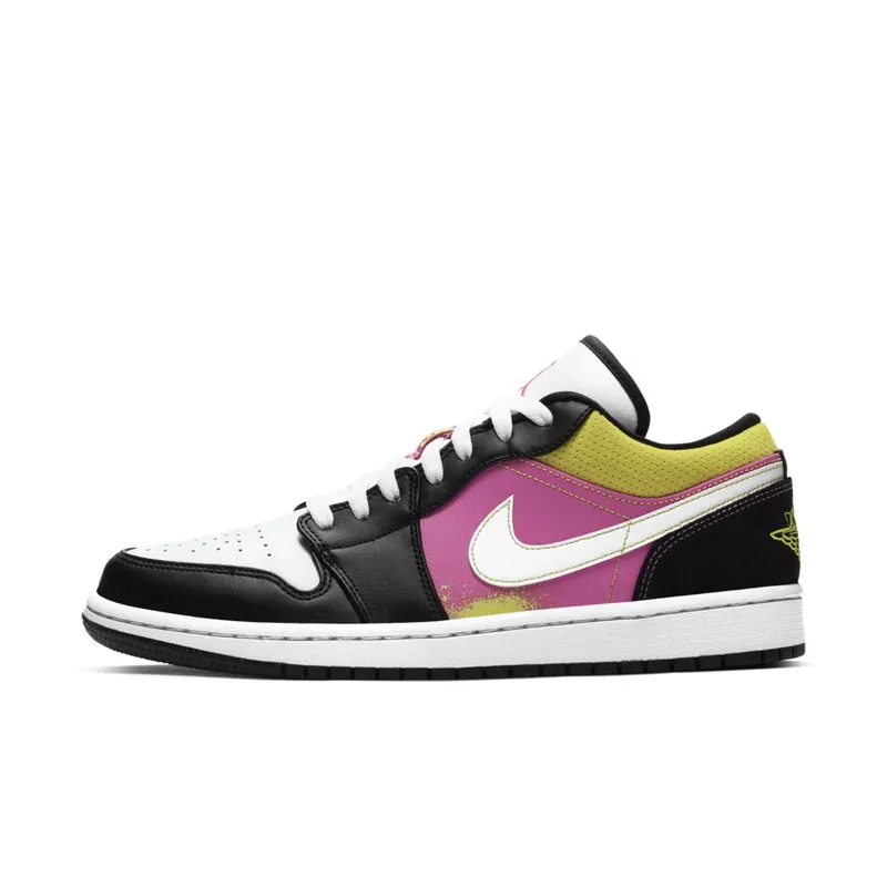Jordan 1 Low Black Active Fuchsia Cyber Black/Active Fuchsia-Cyber-White (CW5564-001)
