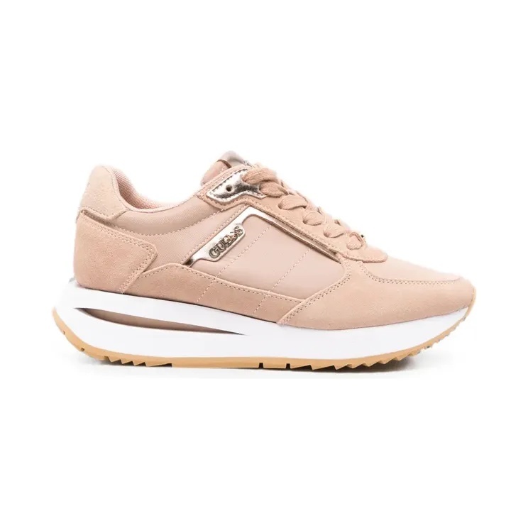 GUESS USA Leren sneakers met vlakken – Beige (FLTEG5LEA12NUDE)