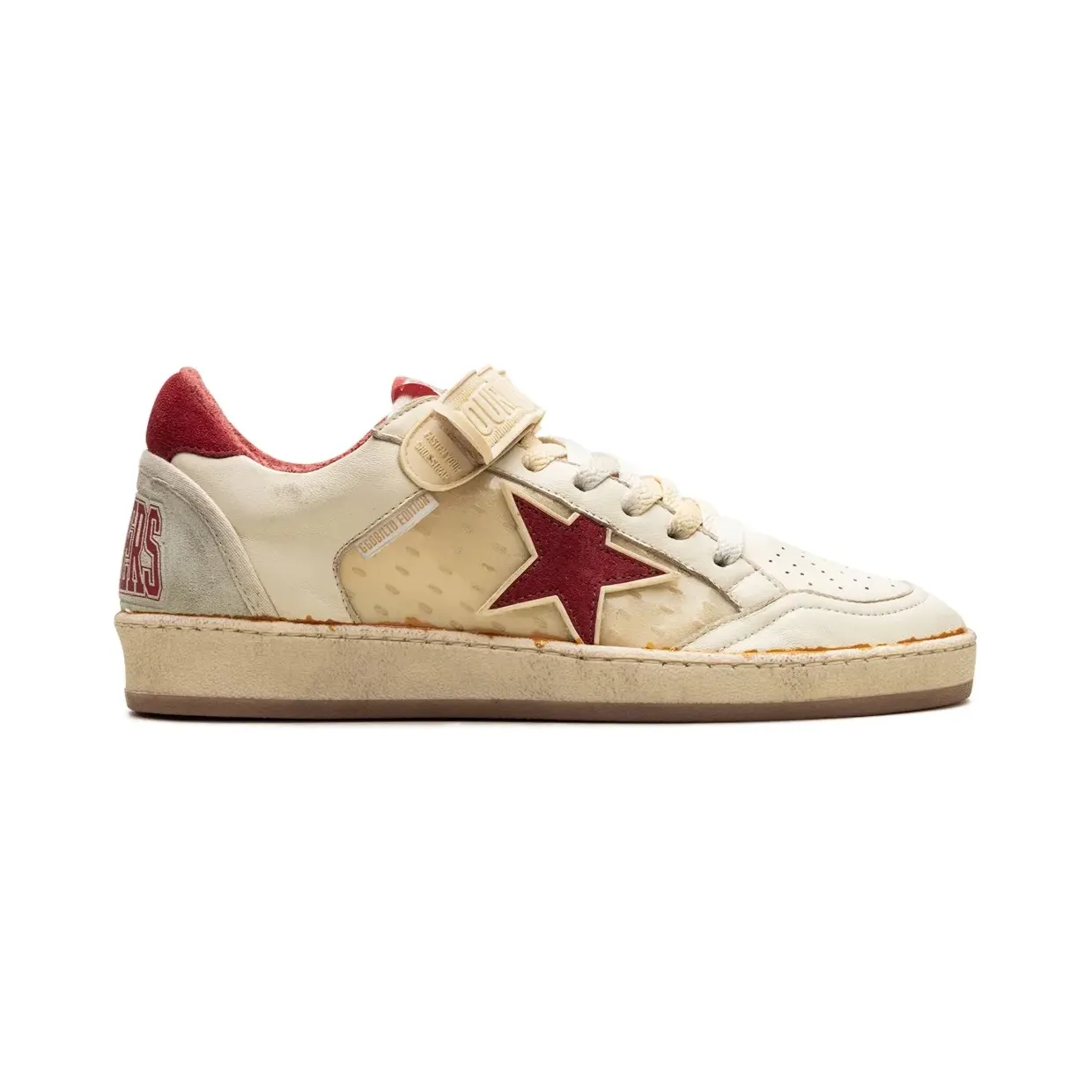 Golden Goose Ball Star White/Ice/Red sneakers – Beige (GWF00554F005681)