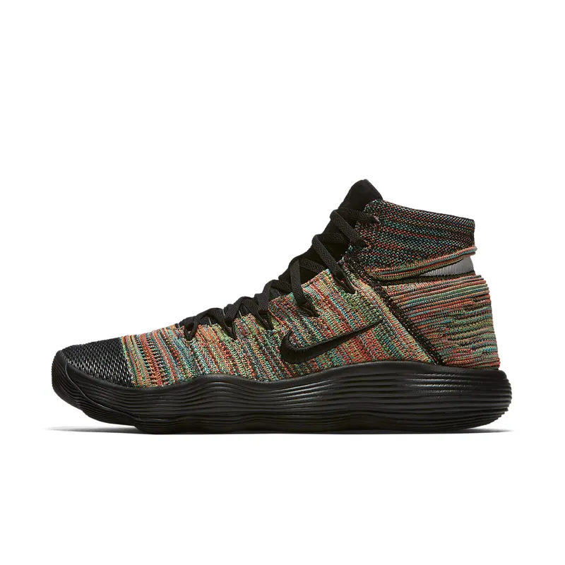 Nike React Hyperdunk 2017 Flyknit Multi-Color Black/Black-White-Total Crimson (917726-006)