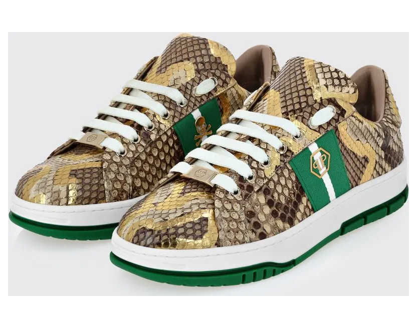 Philipp plein Python Leather Sneakers Brown (AAESUSC0870PLE029P04)