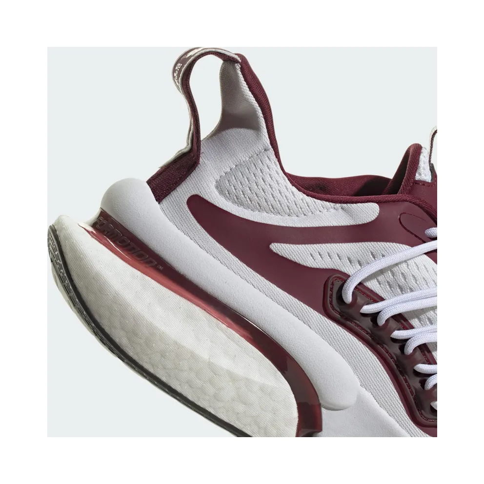 Adidas Mississippi State Alphaboost V1 “Cloud White Team Maroon Cool Grey” (IE1030)