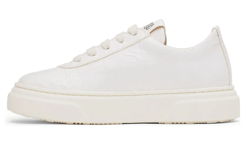 MM6 Maison Margiela Kids White Cursive Logo Sneakers (70337) (3)