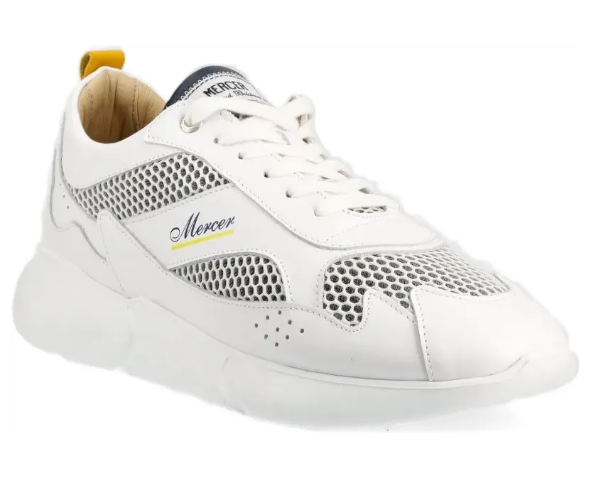 The Mercer Brand Leren met geperforeerde details “White” (ME231015100)