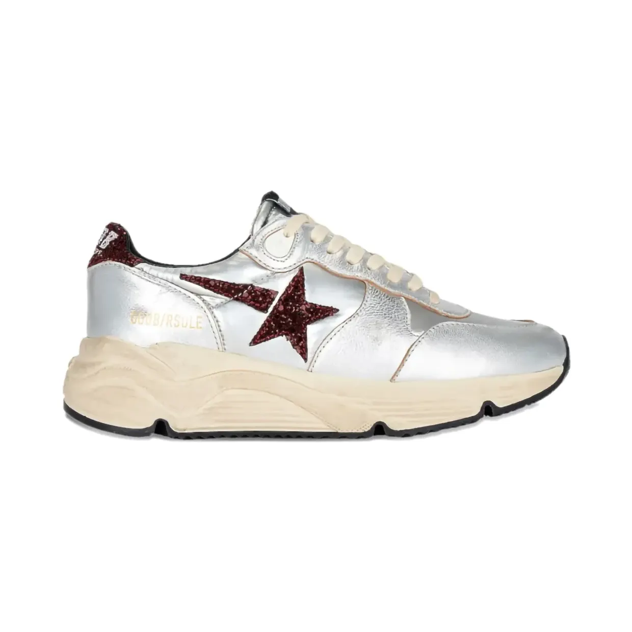 Golden Goose Running Sole Silver/Bordeaux “Grey” (GWF00215F004183)
