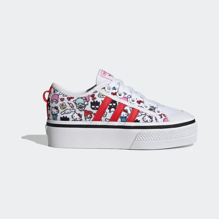 adidas Nizza Platform Cloud White / Core Black / Vivid Red (HQ6888)