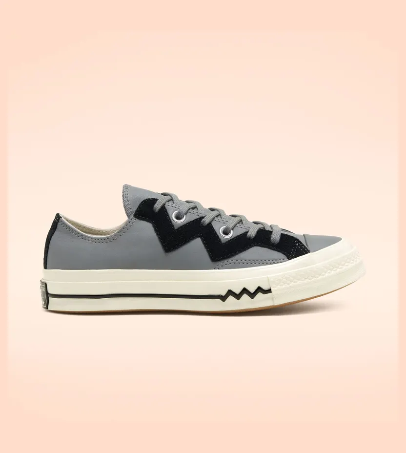 Converse Chuck 1970s Leather Low Top Grey Black (566137C)