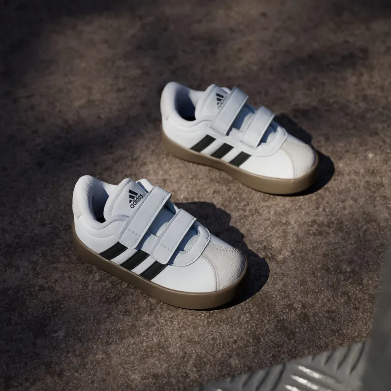 Adidas VL Court 3.0 Skateboard Shoes Kids Cloud White / Core Black / Grey One (ID9157)