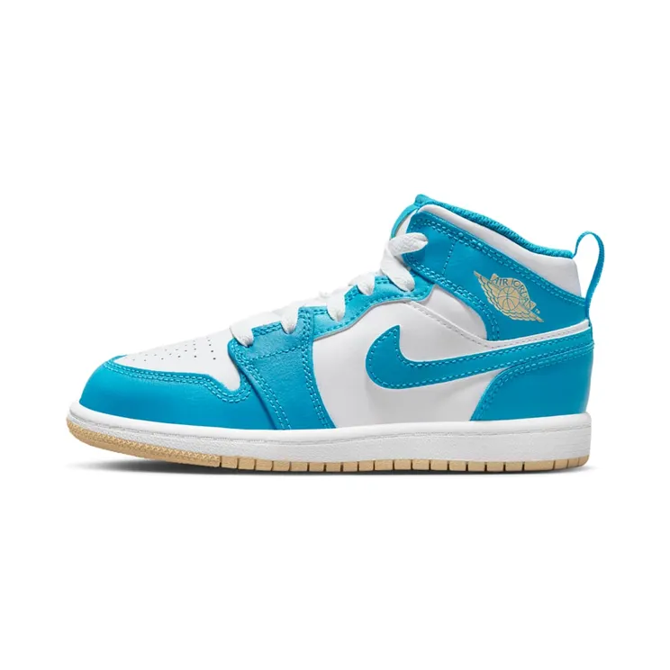 Jordan 1 Mid PS “Aquatone / White / Celestial Gold” (DQ8424-400)
