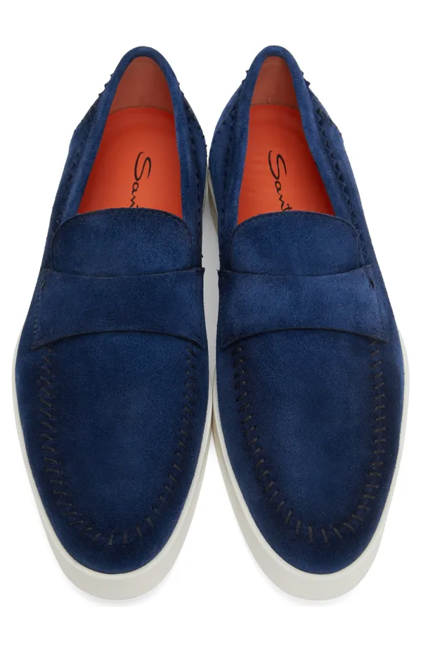 Santoni Blue Dowdy GEXU48 Shoes (MGAI18087PANBGEXU48) (5)