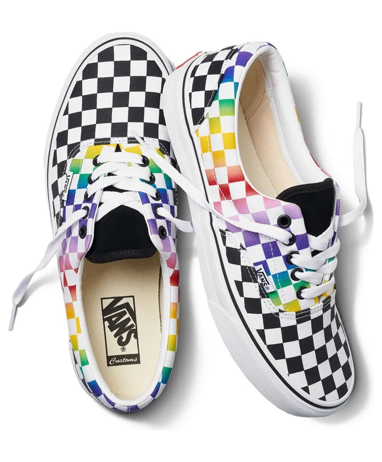 VANS Gepersonaliseerde Rainbow Checkerboard Era Multicolour (VN0A3CST921)