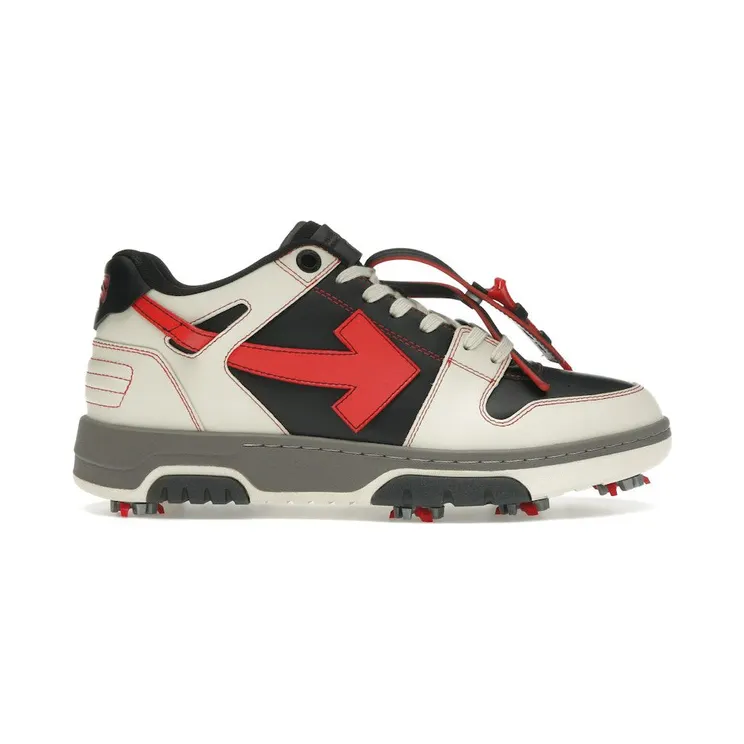 OFF-WHITE Out Of Office OOO Low Tops Golf Paris Hilinski Red Black (OMIA29DT24LEA0010325)