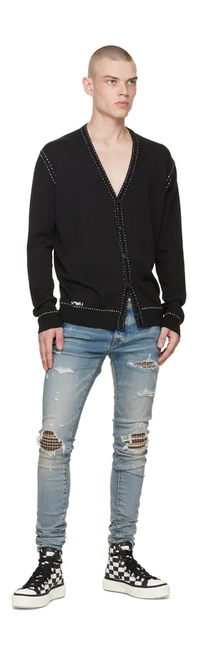 AMIRI Black & White M.A. Court Hi Sneakers (AW22MFS010) (5)