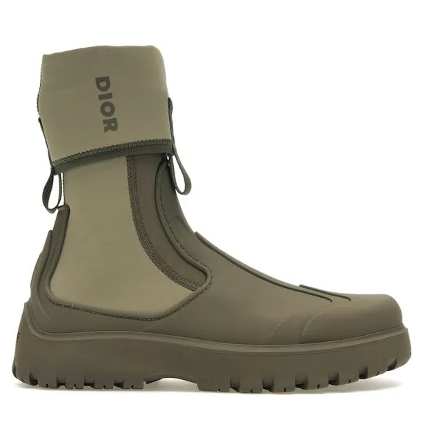 Dior Garden Ankle Boot Khaki Rubber (3BO308ZUR_H630)
