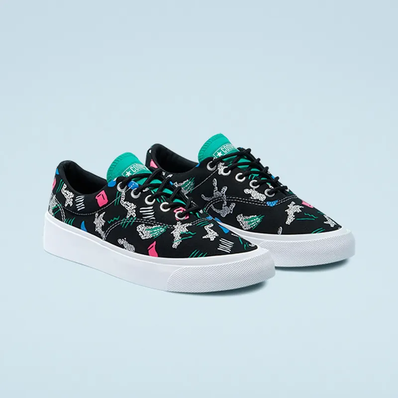Converse Archive Print Skidgrip CVO Low Top Black/court Green/White (170725C)