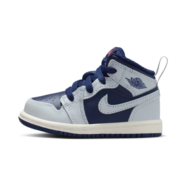 Air Jordan 1 Mid TD “Blue Void / Summit White / Hot Lava / Pure Platinum” (DQ8425-403)