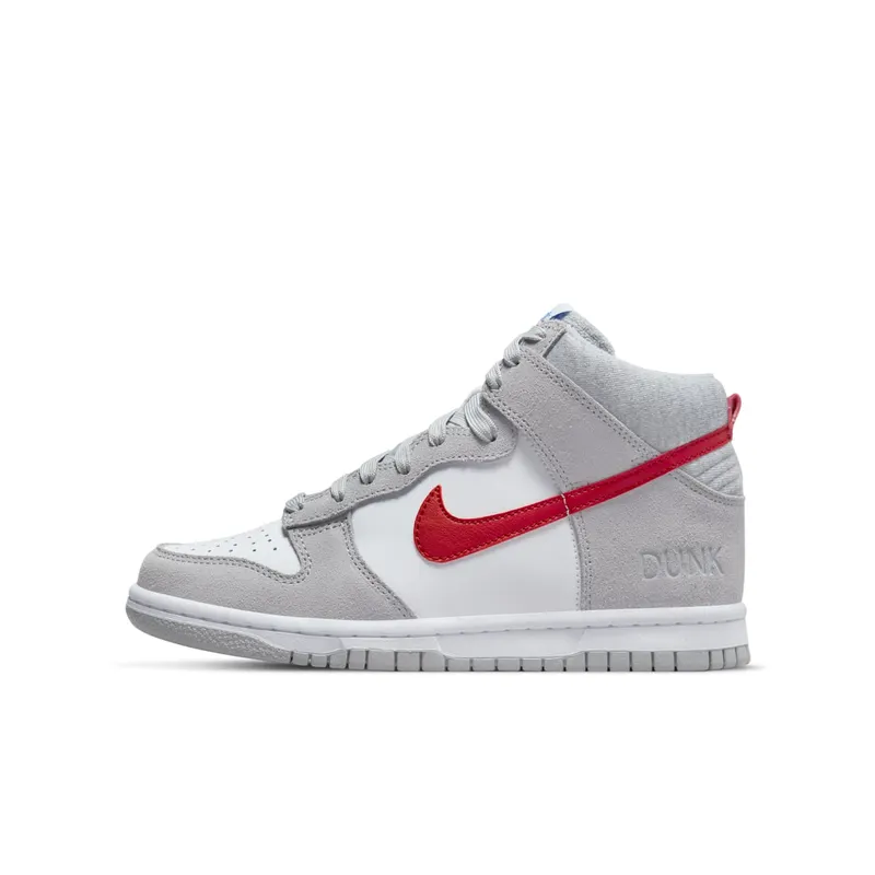 Nike Dunk High Athletic Club Grey Red (GS) (DH9750-001)
