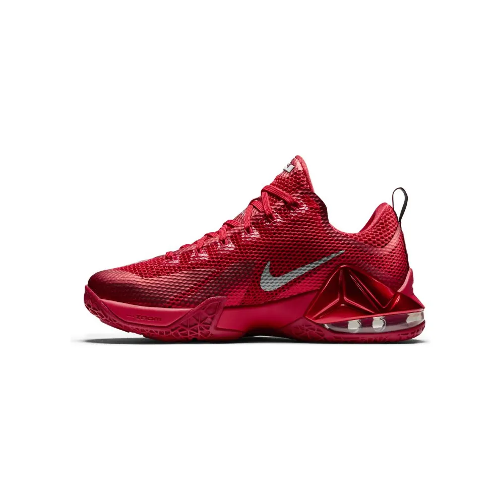 Nike LeBron 12 Low University Red University Red/Reflective Silver-Gym Red-Black (724557-616)