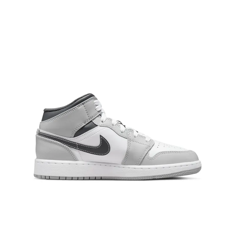 Air Jordan 1 Mid GS Smoke Grey Black (554725-078)
