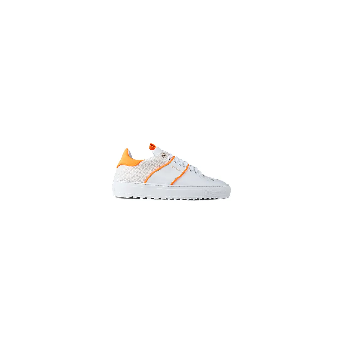 Mason Garments Roma Classic Leather/Reflective/Mesh White/Fluo Orange Weiß (FW20-29C)