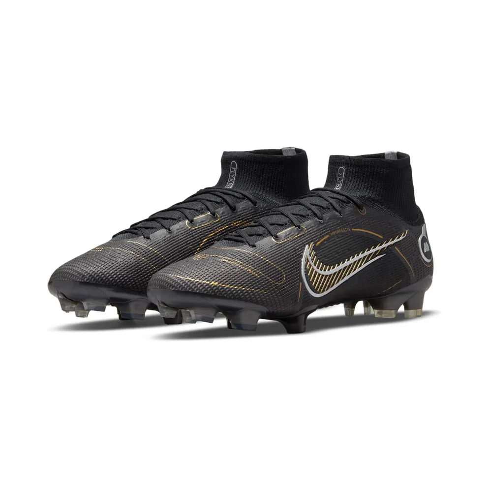 Nike Mercurial Superfly 8 FG Black Metallic Silver Gold (DJ2839-007)