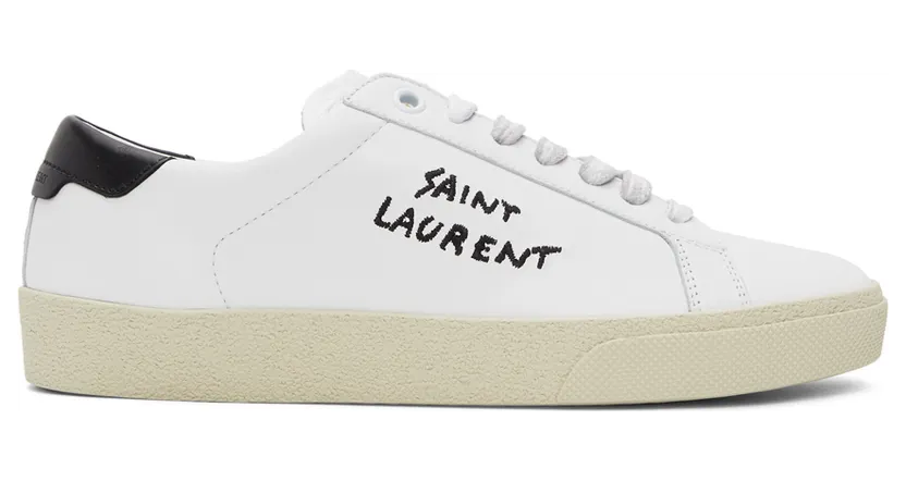 Saint Laurent White Court Classic Sneakers (610649 08G10)