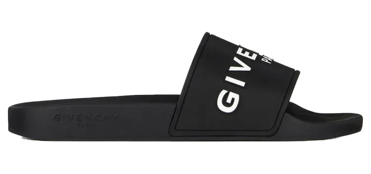 Givenchy Paris Flat Sandals Black White (BH300HH0EP-001)