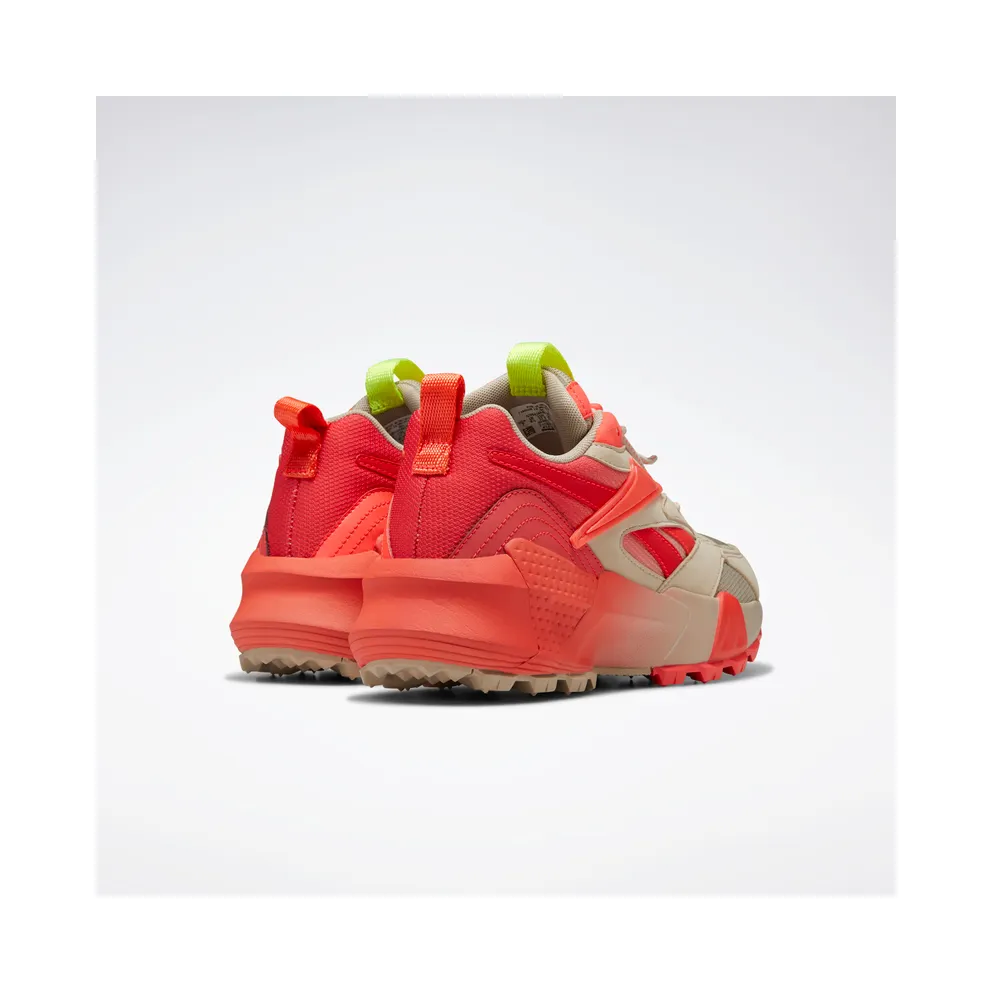 Reebok Aztrek Double Mix Trail Shoes Light Sand / Neon Red / Neon Lime