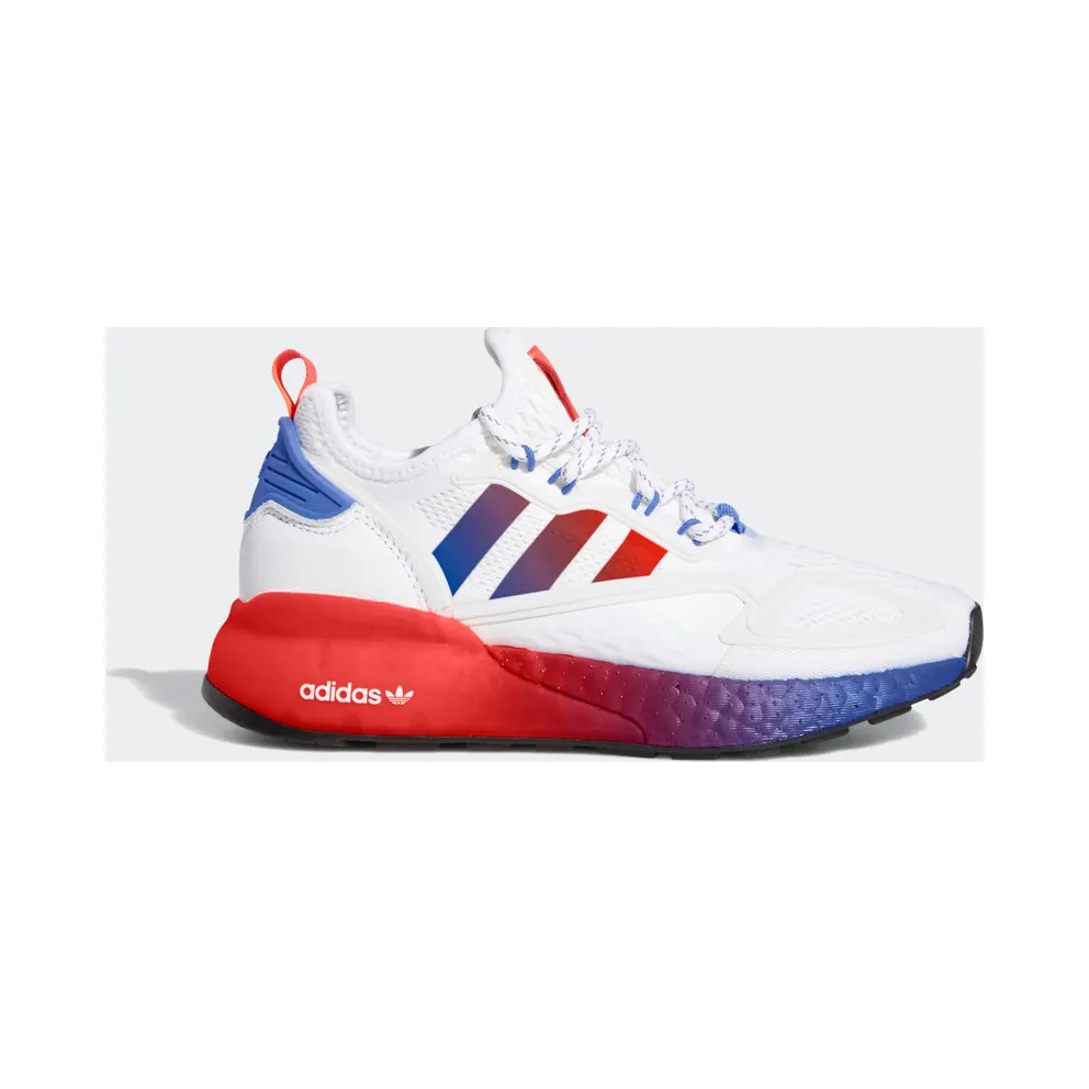 adidas ZX 2K Boost Schuh Cloud White / Solar Red / Blue (FX9519)