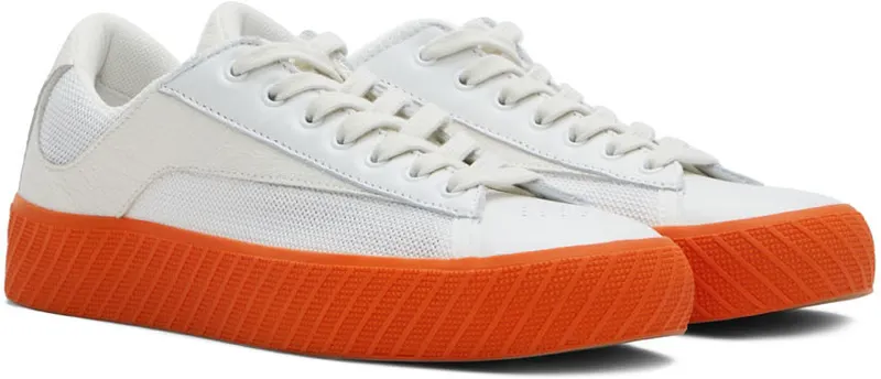 BY FAR Off-White & Orange Rodina Low-Top (22SSROATGWGRL)