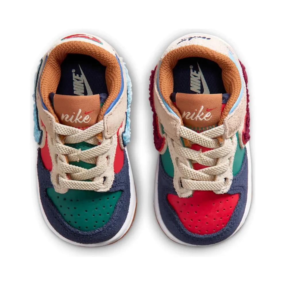 Nike Dunk Low TD “Midnight Navy / Green Noise / Linen / Speed Red” (IV6200-410)