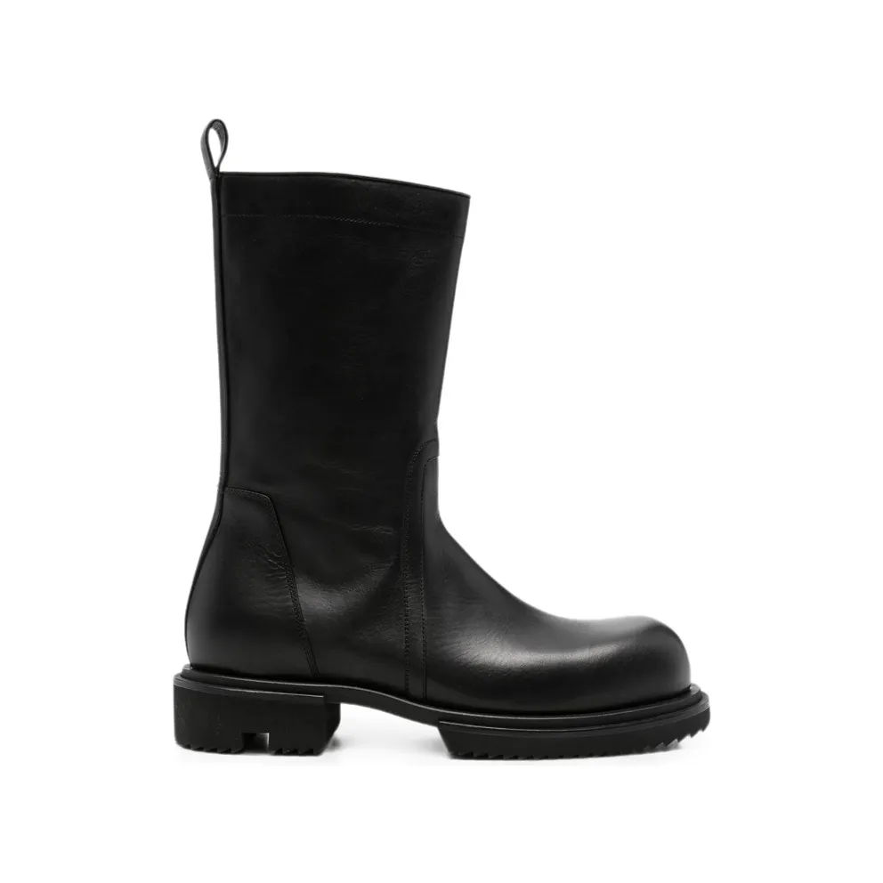 Rick Owens Side-zip Leather “Black” (RU02F4826 LOO 09)