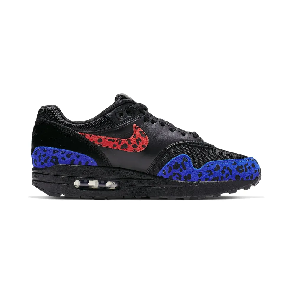 Nike Air Max 1 Black Leopard (W) Black/Red-Royal (BV1977-001)