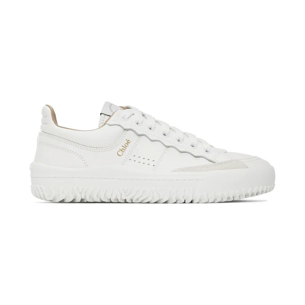 Chloe White and Navy Franckie Sneakers (CHC20W39142)