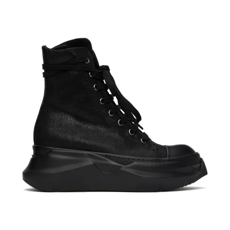 Rick Owens Drkshdw Denim Foil Abstract High Sneakers (DS02A3840 BF)