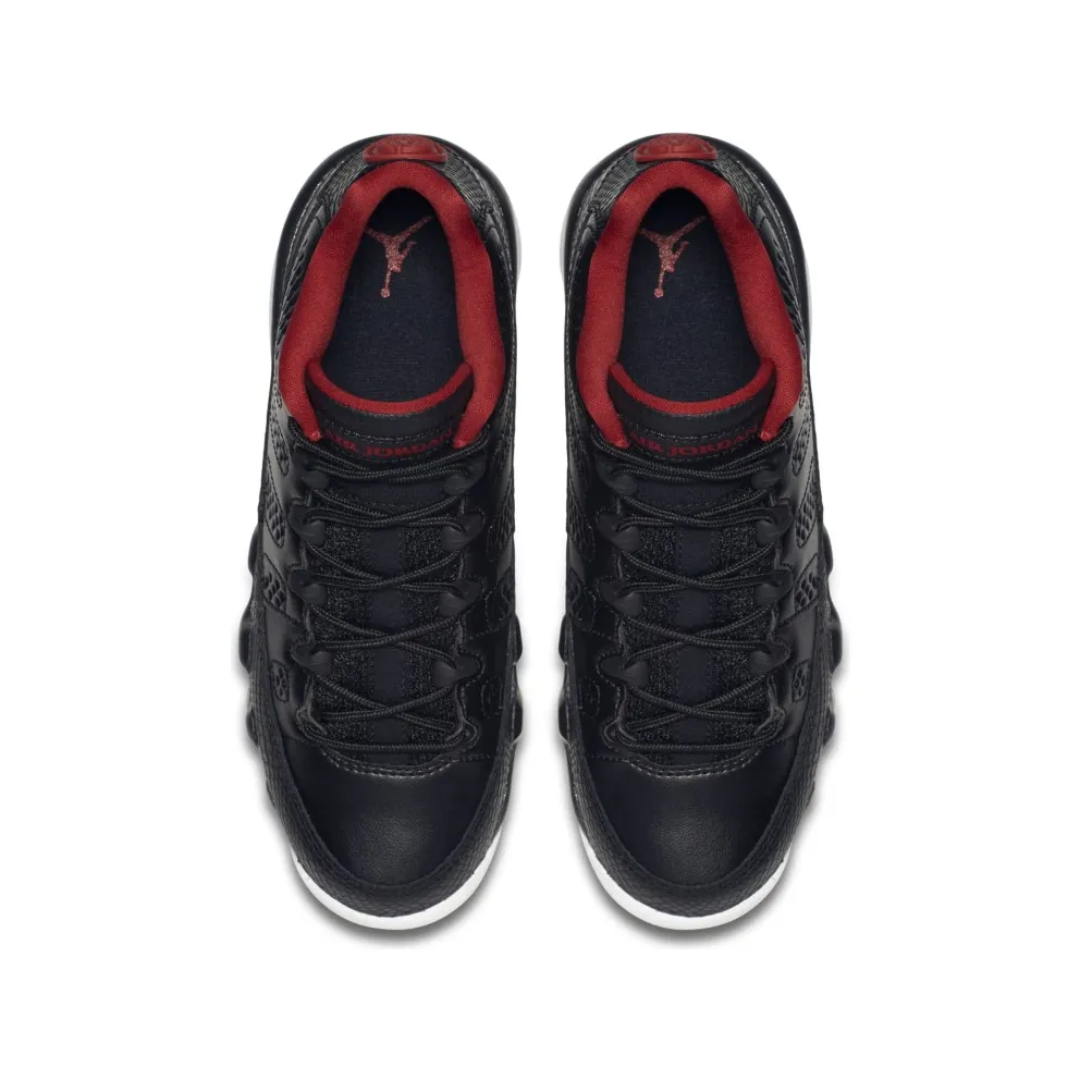 Jordan 9 Retro Low Snakeskin (GS) Black/Gym Red-White (833447-001)