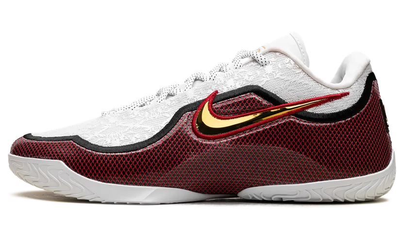 Nike LeBron 23 Grand Opening “White Metallic Gold University Red Black (Solid Outsole)” (IB9563-100)