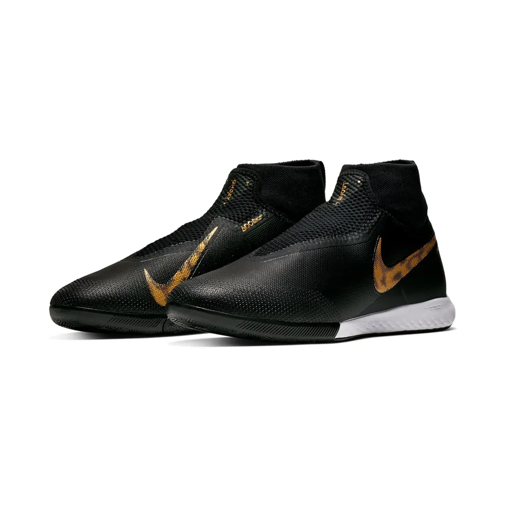 Nike React Phantom VSN Pro DF IC “Black / Metallic Vivid Gold” (AO3276-077)