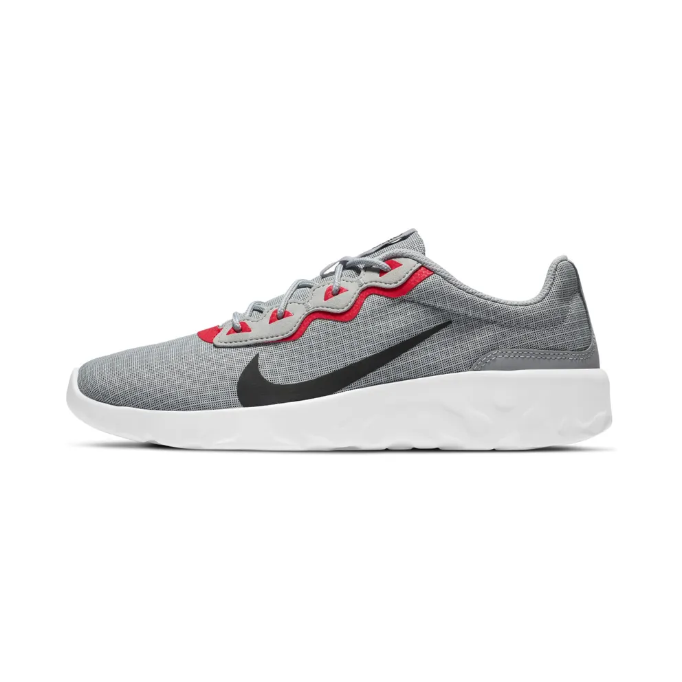 Nike Explore Strada Grey “Light Sandstone / University Red / White / Black” (CD7093-012)