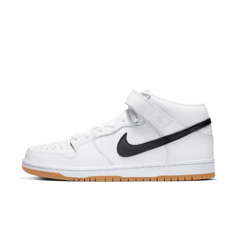 Nike SB Dunk Mid Orange Label White White/Black-White-Gum Light Brown (CD6754-100)