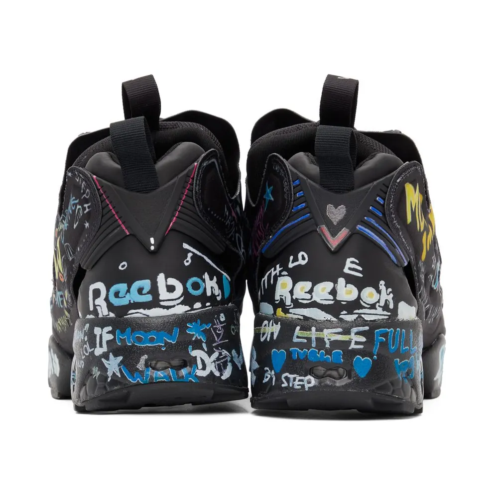 VETEMENTS Black Reebok Edition Instapump Fury Black Graff (UA52SN100B)