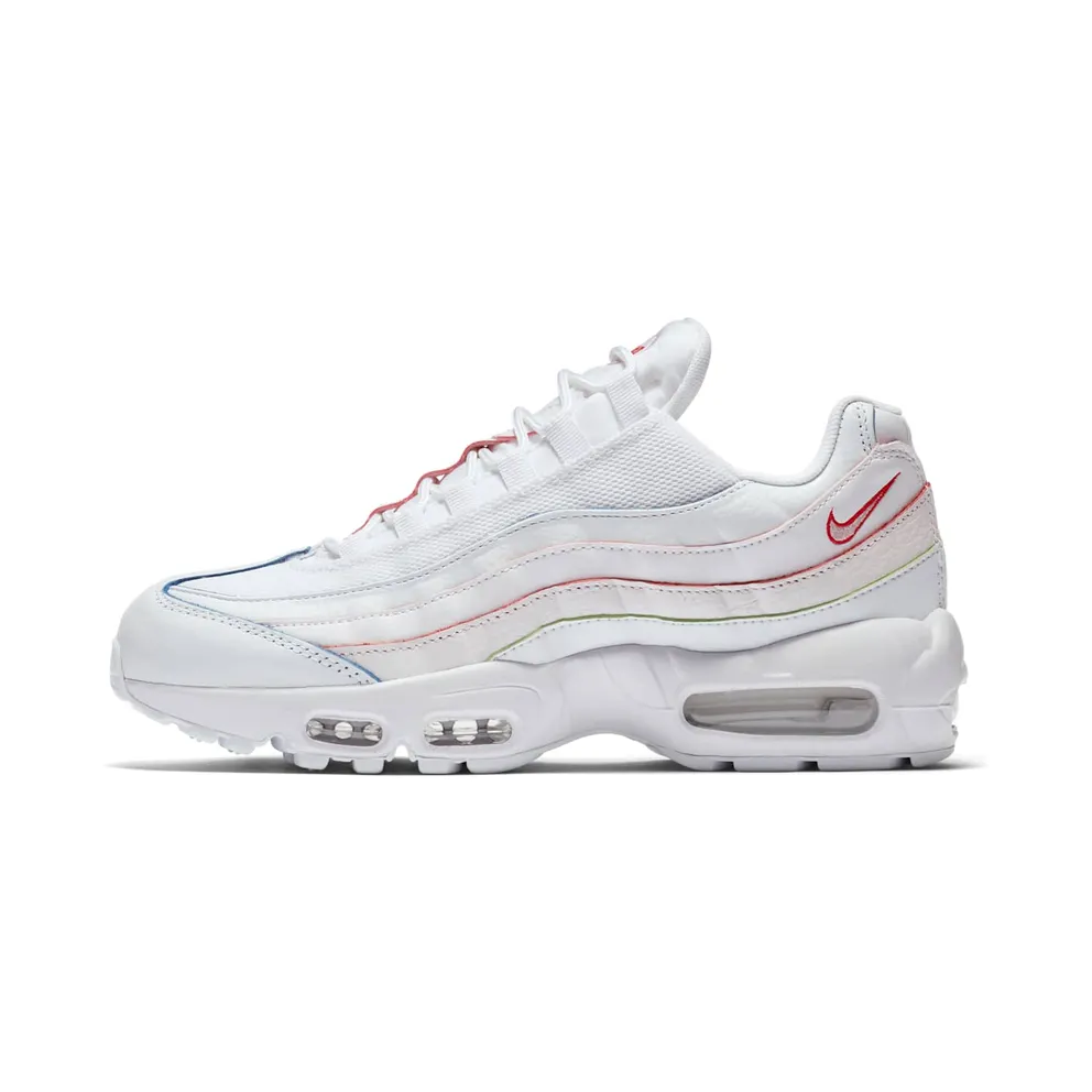 Nike Air Max 95 Triple White (Rainbow Borders) (W)