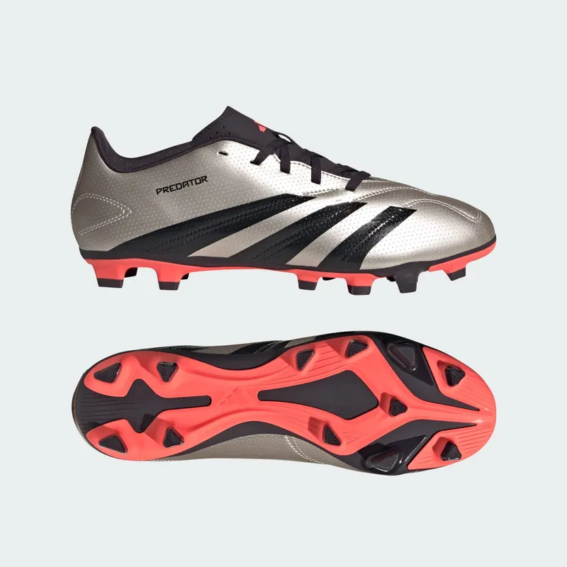 adidas Predator Club Multi-Ground Platinum Metallic Aurora Black Turbo (IF6341)