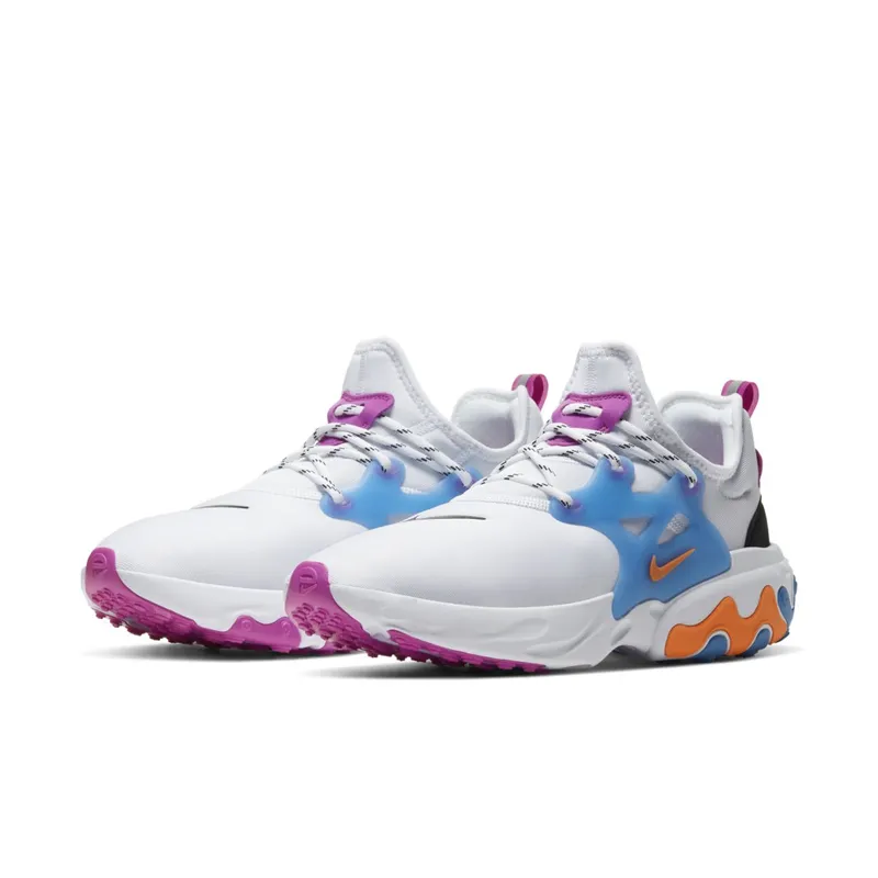 Nike React Presto White Active Fuchsia White/Black-Active Fuchsia-Magma Orange (CW7053-100)